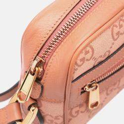 Gucci Pink Mini GG Canvas Ophidia Crossbody