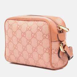 Gucci Pink Mini GG Canvas Ophidia Crossbody