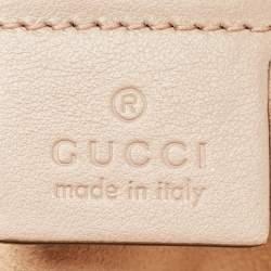 Gucci Beige Matelasse Leather Small GG Marmont Shoulder Bag