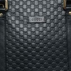 Gucci Black Microguccissima Leather Nice Dome Satchel