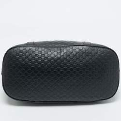 Gucci Black Microguccissima Leather Nice Dome Satchel