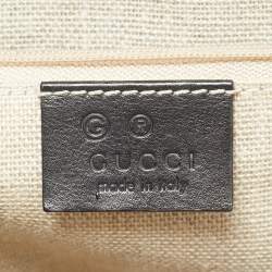 Gucci Black Microguccissima Leather Nice Dome Satchel