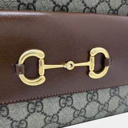 Gucci Brown PVC 1955 Horsebit Small Crossbody Bag
