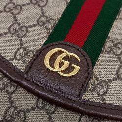 Gucci Brown Canvas Ophidia Mini GG Shoulder Bag