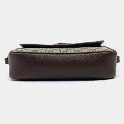 Gucci Brown Canvas Ophidia Mini GG Shoulder Bag