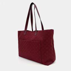 Gucci Burgundy Canvas GG Canvas Maxi Tote Bag