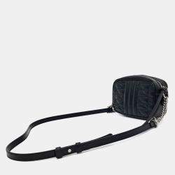 Gucci Black Leather Marmont Matelasse Mini Crossbody Bag
