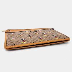 Gucci Brown Canvas Disney Clutch bag