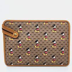 Gucci Brown Canvas Disney Clutch bag