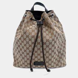 Gucci Beige Fabric Jacquard Backpack