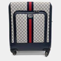Gucci Beige Black Canvas and Leather Savoy Carrier bag