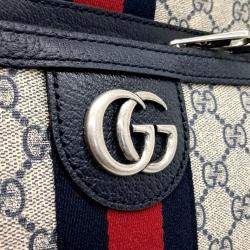 Gucci Beige Black Canvas and Leather Savoy Carrier bag
