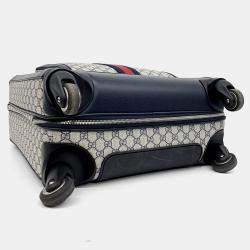 Gucci Beige Black Canvas and Leather Savoy Carrier bag