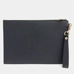 Gucci Black Leather Horsebit Clutch