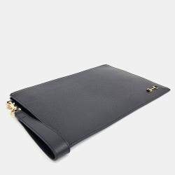 Gucci Black Leather Horsebit Clutch
