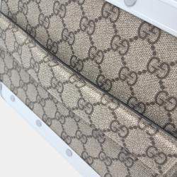 Pre Owned Gucci Beige Coated Canvas XFPM Beauty Case