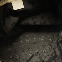 Gucci Cream Leather Pop Bamboo Top Handle Bag