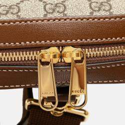Gucci Brown GG Supreme Interlocking G Sling Bag