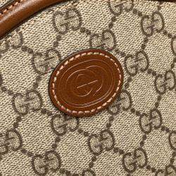 Gucci Brown GG Supreme Interlocking G Sling Bag