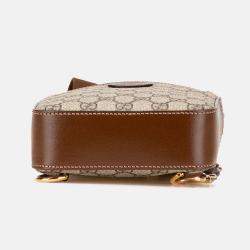 Gucci Brown GG Supreme Interlocking G Sling Bag