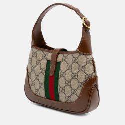 Gucci Brown Mini GG Supreme Jackie 1961 Crossbody