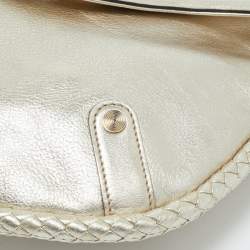 Gucci Gold Leather Medium Britt Tassel Hobo
