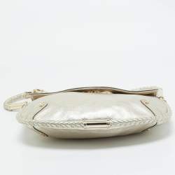 Gucci Gold Leather Medium Britt Tassel Hobo