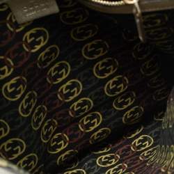 Gucci Gold Leather Medium Britt Tassel Hobo
