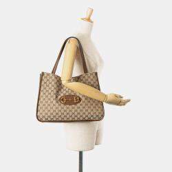 Gucci Brown GG Canvas Horsebit 1955 Tote