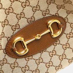 Gucci Brown GG Canvas Horsebit 1955 Tote