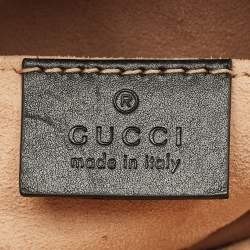 Gucci Black Matelassé Leather Mini GG Marmont Belt Bag