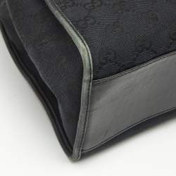 Gucci Black GG Canvas and Leather Jackie O Hobo