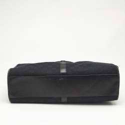 Gucci Black GG Canvas and Leather Jackie O Hobo