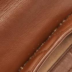 Gucci Brown Matelasse Leather Mini GG Marmont Top Handle Bag