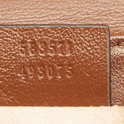 Gucci Brown Matelasse Leather Mini GG Marmont Top Handle Bag