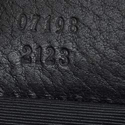 Gucci Dark Grey/Black GG Canvas And Leather Boat Pochette