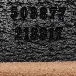 Gucci Black Leather GG Web Detail Ophidia Medium Chain Shoulder Bag