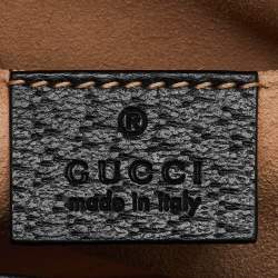 Gucci Black Leather GG Web Detail Ophidia Medium Chain Shoulder Bag