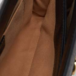 Gucci Black Leather GG Web Detail Ophidia Medium Chain Shoulder Bag