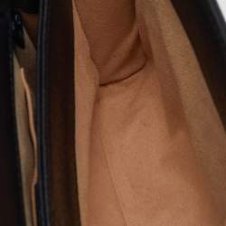 Gucci Black Leather GG Web Detail Ophidia Medium Chain Shoulder Bag