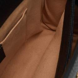 Gucci Black Leather GG Web Detail Ophidia Medium Chain Shoulder Bag