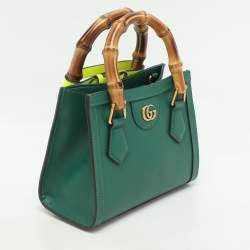 Gucci Green Leather Mini Diana Tote