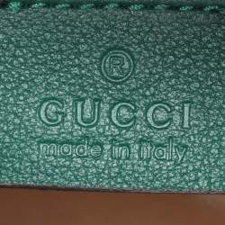 Gucci Green Leather Mini Diana Tote