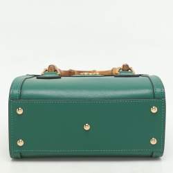 Gucci Green Leather Mini Diana Tote