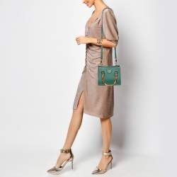 Gucci Green Leather Mini Diana Tote