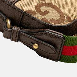 Gucci Beige/Brown Jumbo GG Canvas Web Crossbody