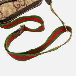 Gucci Beige/Brown Jumbo GG Canvas Web Crossbody