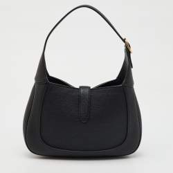 Gucci Black Leather Jackie 1961 Medium Shoulder Bag