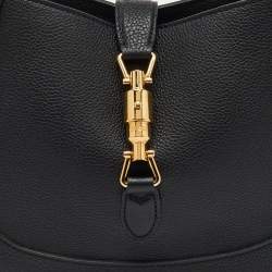 Gucci Black Leather Jackie 1961 Medium Shoulder Bag