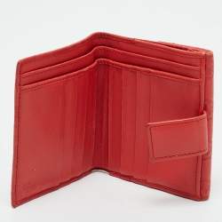 Gucci Orange Guccissima Leather Flap Compact Wallet